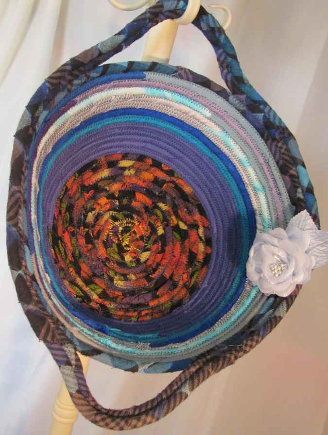 large image of art item: basket &ndash; rose blue cyan red black