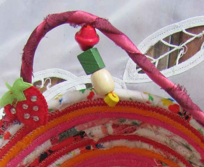 large image of art item: basket &ndash; strawberry pink