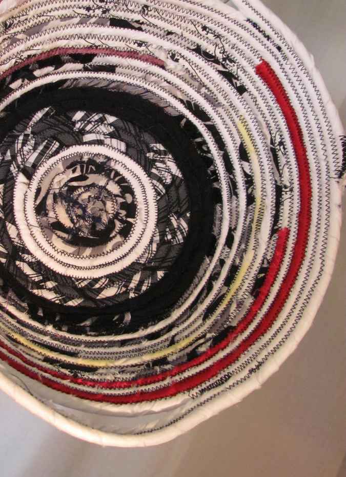 large image of art item: basket &ndash; white black red