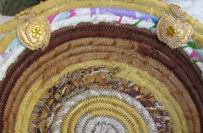 large image of art item: basket &ndash; yellow brown