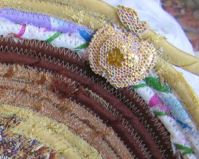 large image of art item: basket &ndash; yellow brown