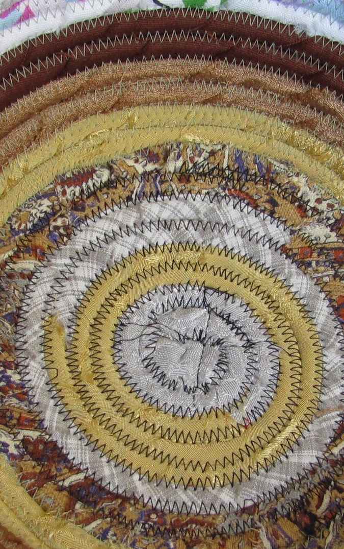 large image of art item: basket &ndash; yellow brown