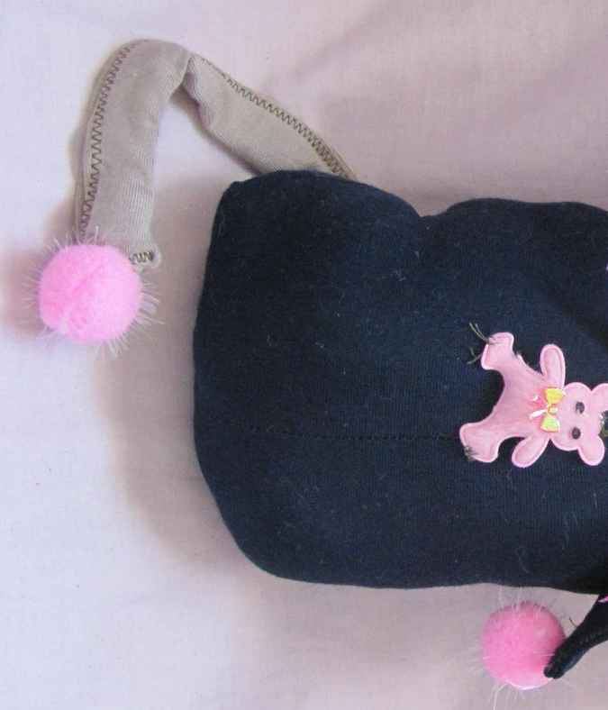 large image of art item: doll &ndash; cat and dog quilt