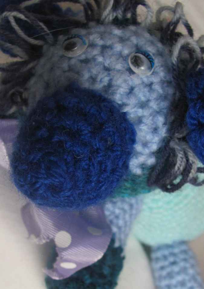 large image of art item: doll &ndash; dog cyan blues