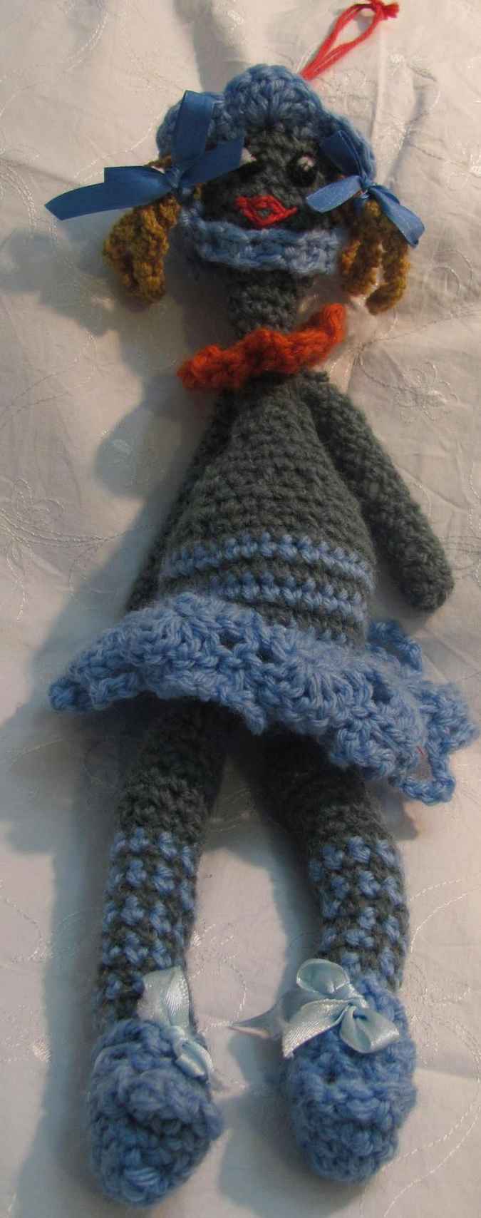 large image of art item: doll &ndash; doll bluish crochet