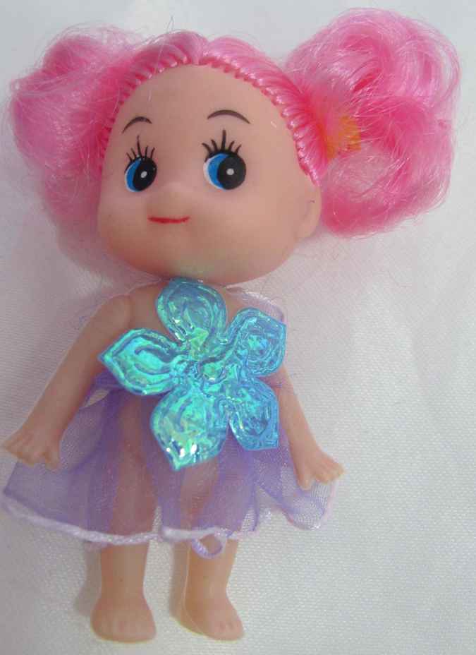 large image of art item: doll &ndash; doll with crocheted cradle