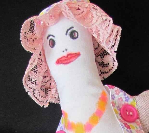 large image of art item: doll &ndash; doll with lace