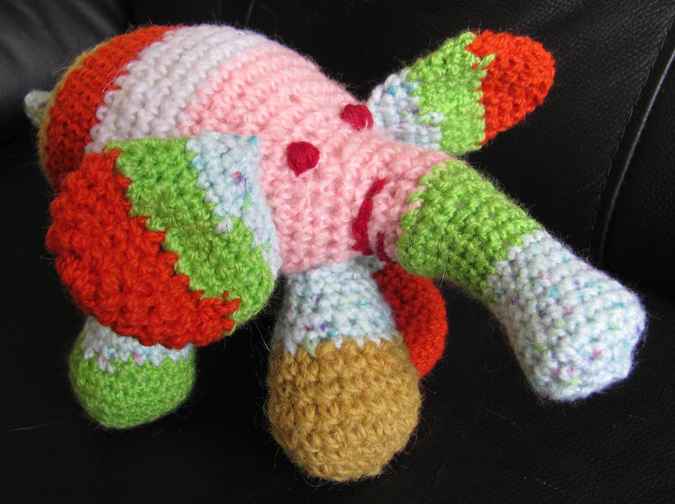 large image of art item: crocheted elephant doll