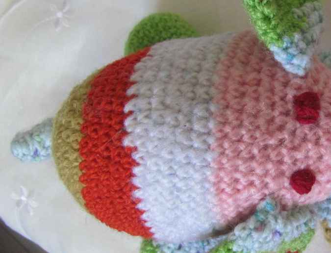 large image of art item: crocheted elephant doll