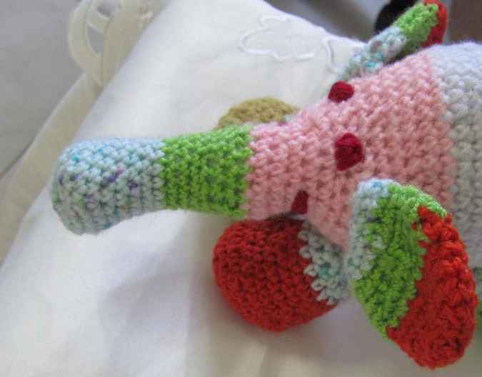 large image of art item: crocheted elephant doll