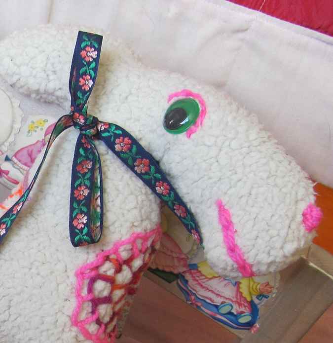 large image of art item: doll &ndash; horsy with flowers