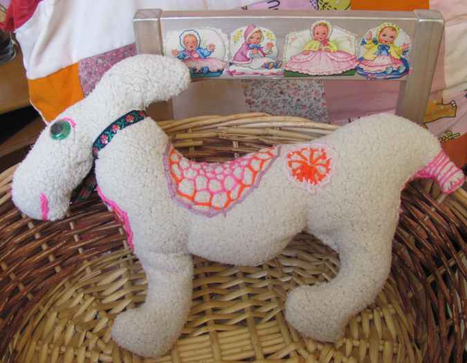 large image of art item: doll &ndash; horsy with flowers