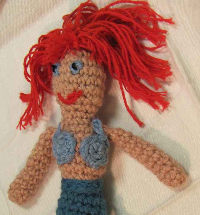 large image of art item: doll &ndash; mermaid crochet