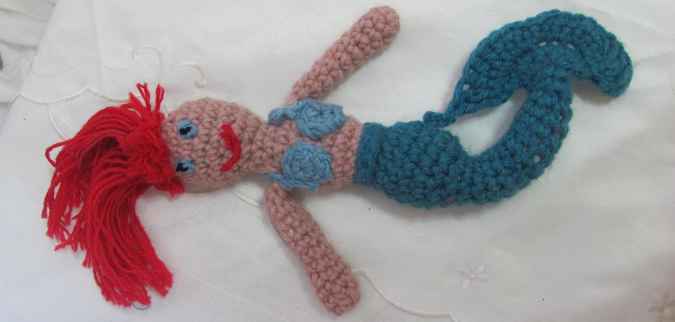 large image of art item: doll &ndash; mermaid crochet