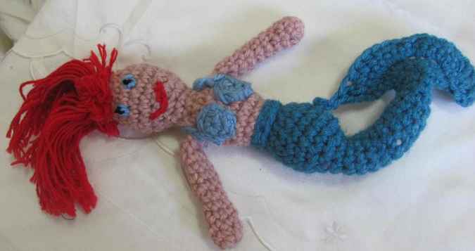 large image of art item: doll &ndash; mermaid crochet