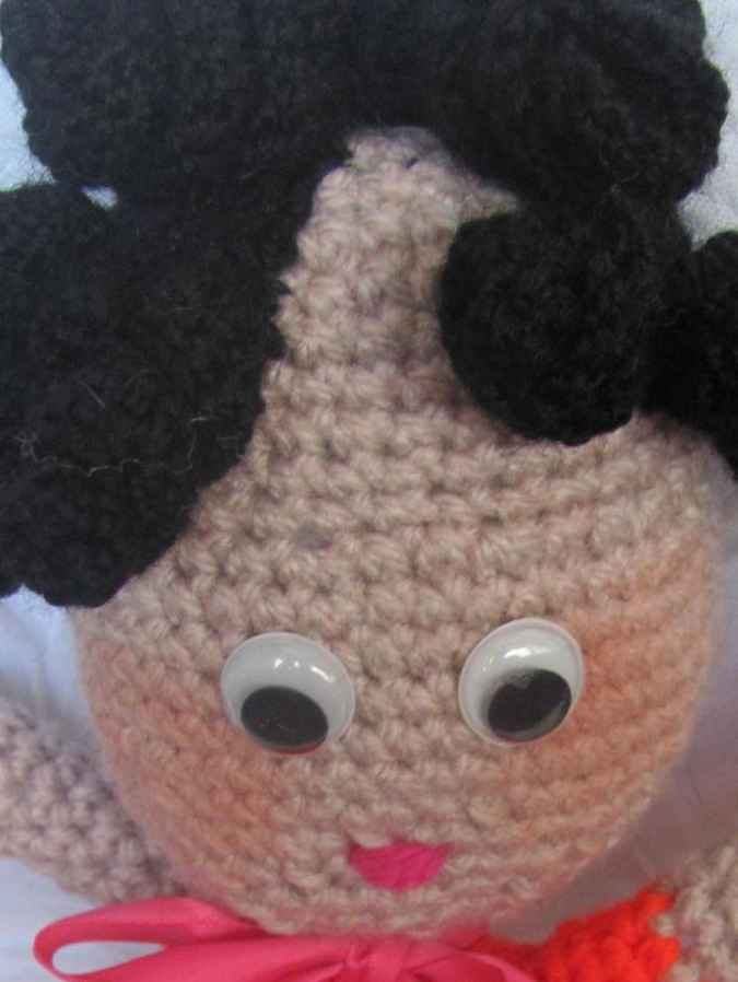 large image of art item: doll &ndash; red dress crochet