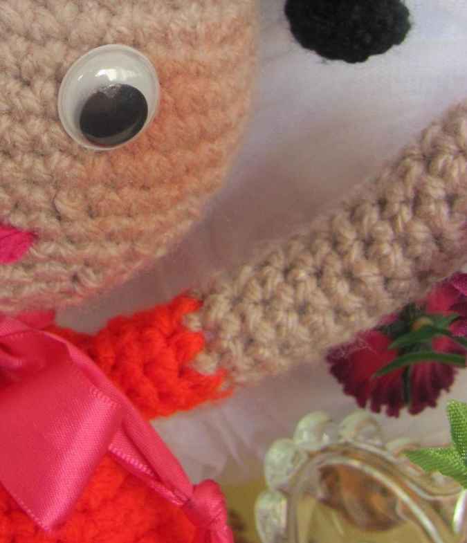 large image of art item: doll &ndash; red dress crochet