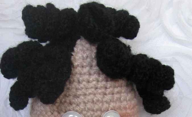 large image of art item: doll &ndash; red dress crochet