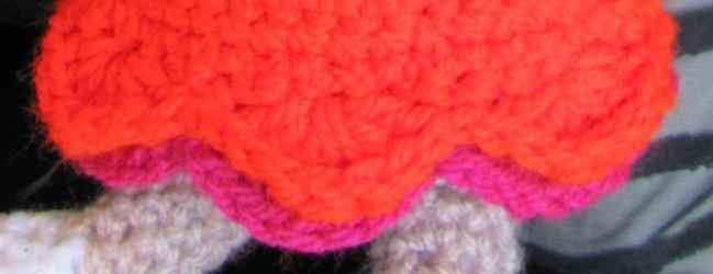 large image of art item: doll &ndash; red dress crochet