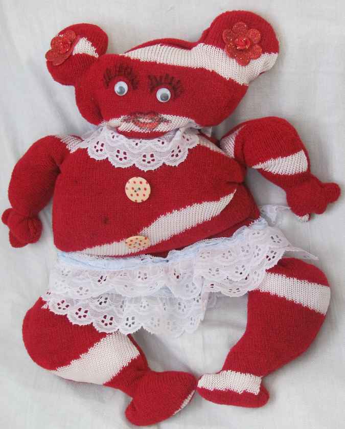 large image of art item: doll &ndash; red teddy bear