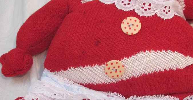 large image of art item: doll &ndash; red teddy bear