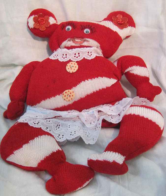 large image of art item: doll &ndash; red teddy bear