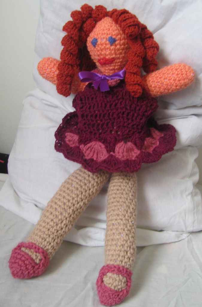 large image of art item: doll &ndash; redheaded crochet