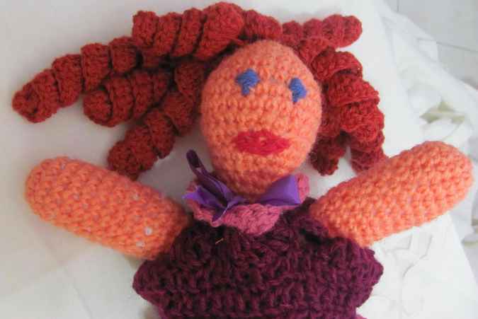 large image of art item: doll &ndash; redheaded crochet