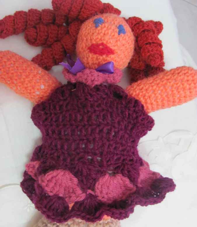 large image of art item: doll &ndash; redheaded crochet