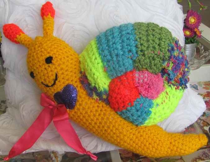 large image of art item: doll &ndash; snail crochet