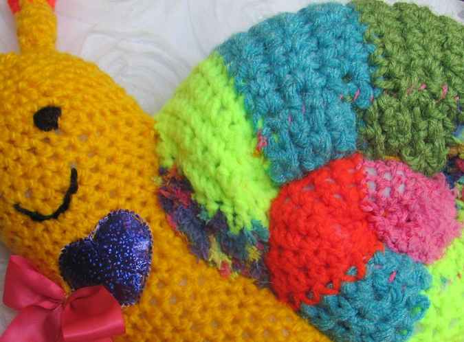 large image of art item: doll &ndash; snail crochet