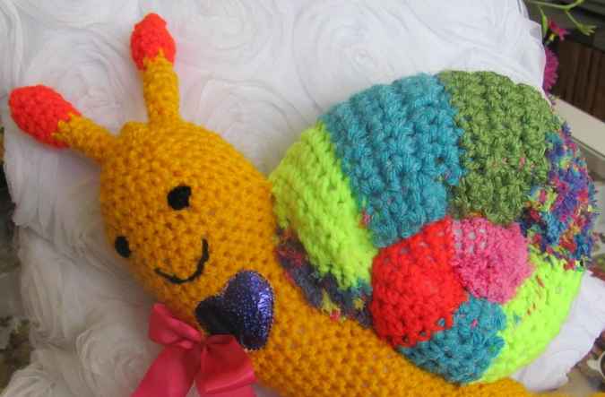 large image of art item: doll &ndash; snail crochet