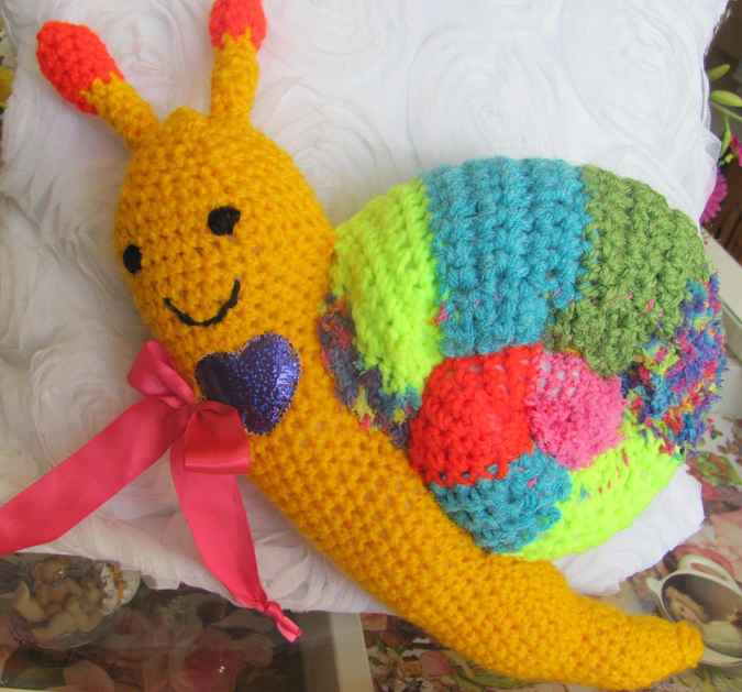 large image of art item: doll &ndash; snail crochet