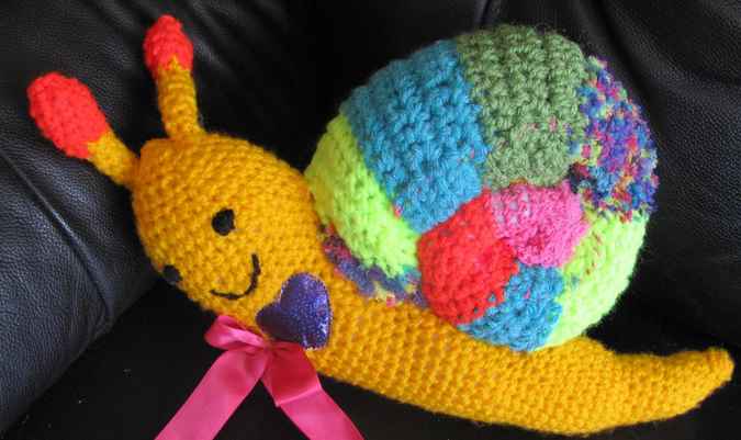 large image of art item: doll &ndash; snail crochet