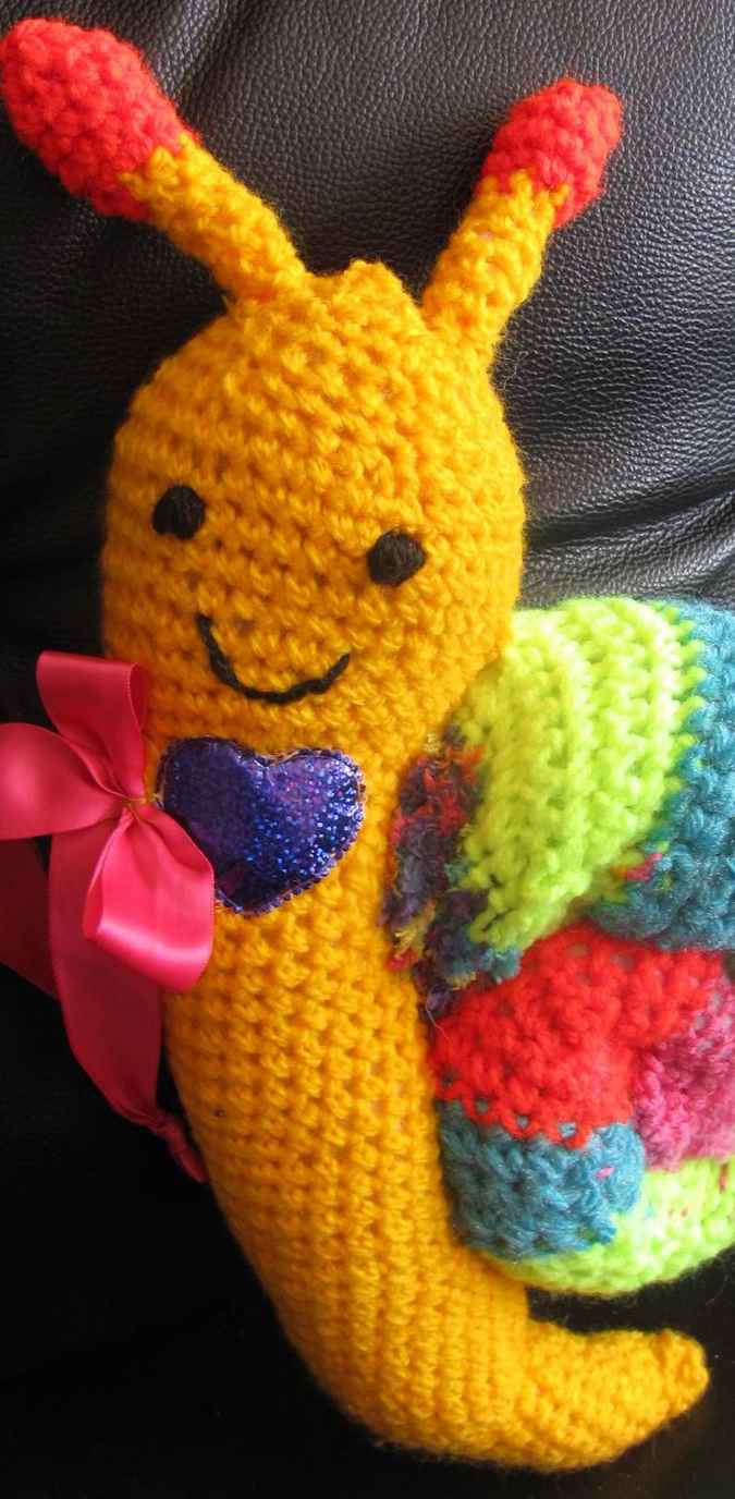 large image of art item: doll &ndash; snail crochet