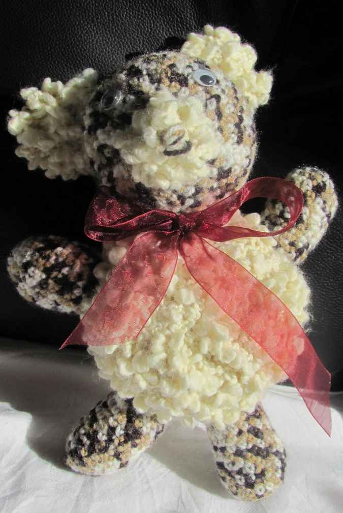 large image of art item: doll &ndash; teddy bear lace ribbon