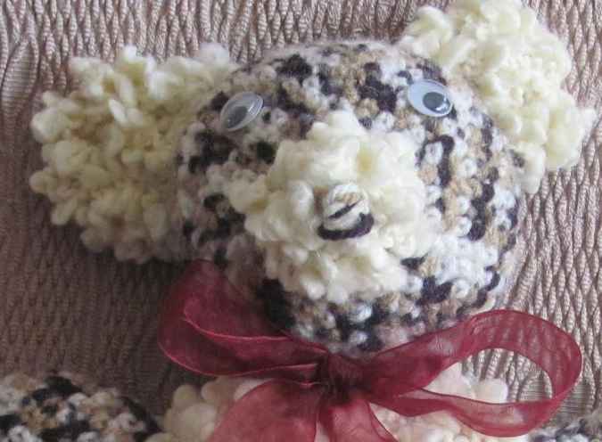 large image of art item: doll &ndash; teddy bear lace ribbon