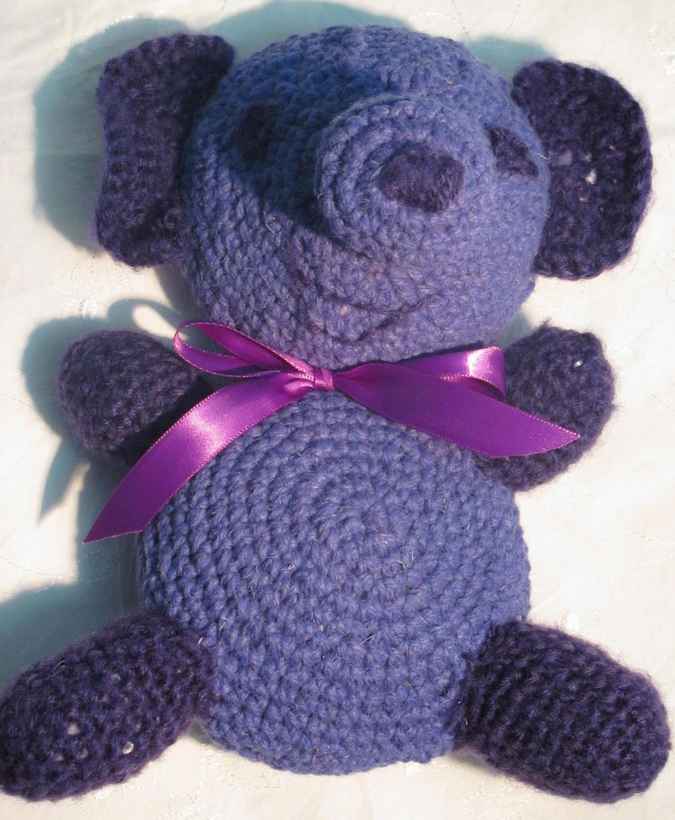 large image of art item: doll &ndash; teddy bear purple