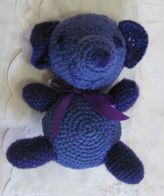 large image of art item: doll &ndash; teddy bear purple