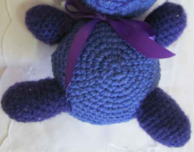 large image of art item: doll &ndash; teddy bear purple