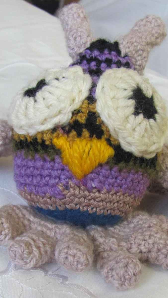 large image of art item: doll &ndash; yellow beak owl crochet