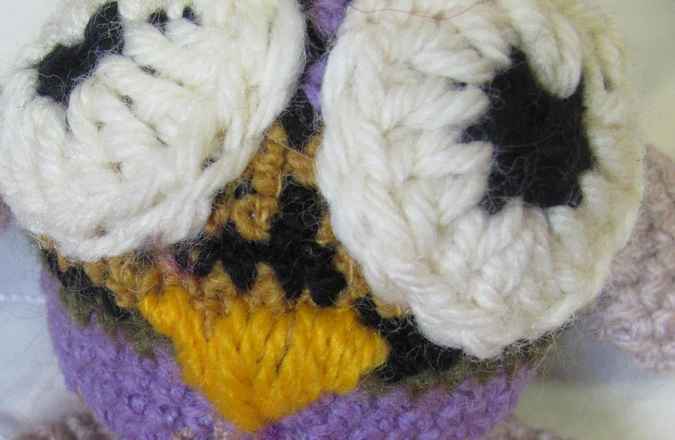 large image of art item: doll &ndash; yellow beak owl crochet