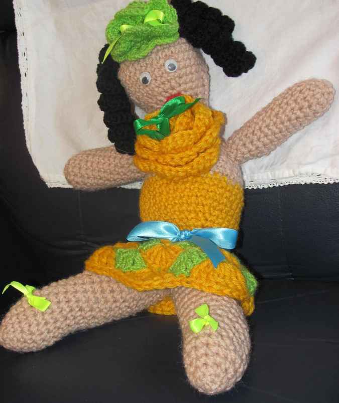 large image of art item: doll &ndash; yellow dress