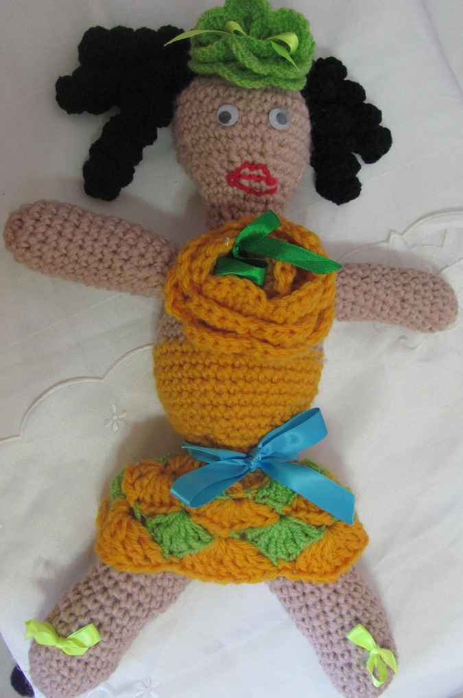 large image of art item: doll &ndash; yellow dress