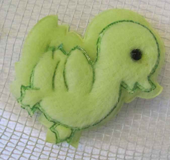 large image of art item: decor &ndash; green duckling net