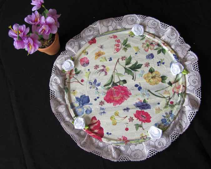 large image of art item: decor &ndash; plate different kinds of flowers