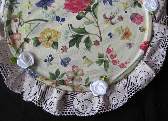 large image of art item: decor &ndash; plate different kinds of flowers