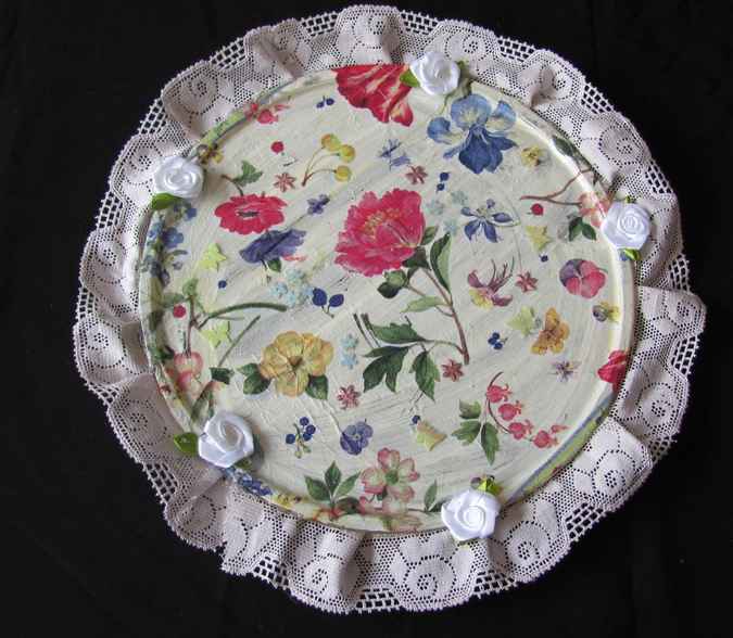 large image of art item: decor &ndash; plate different kinds of flowers