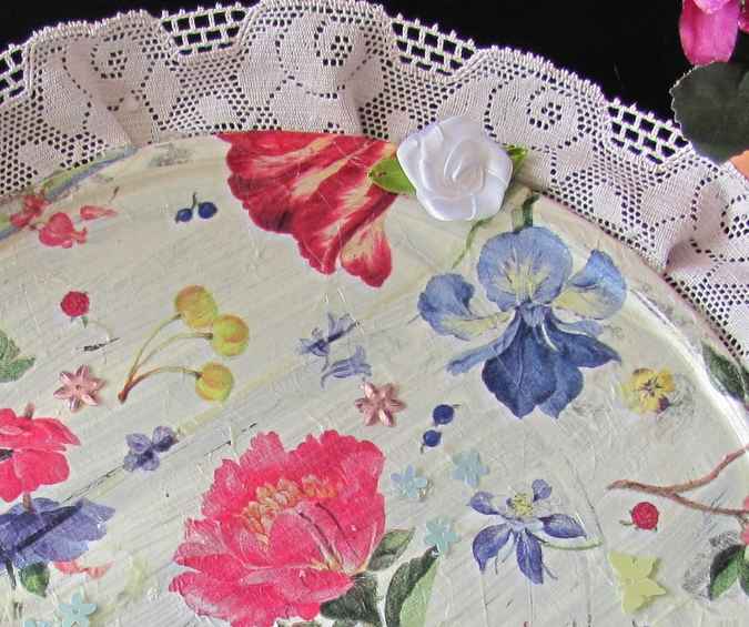 large image of art item: decor &ndash; plate different kinds of flowers