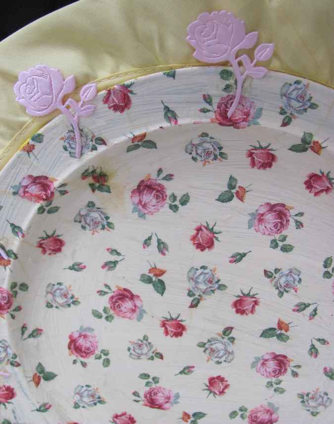 large image of art item: decor &ndash; plate yellow roses